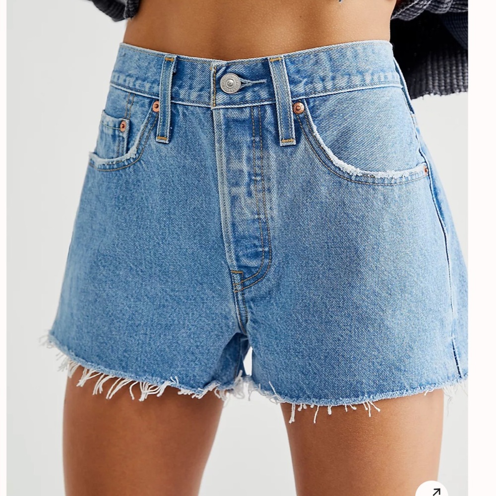 Levi’s 501 High-Rise Denim Shorts Size W29 - Picture 3 of 11